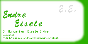 endre eisele business card